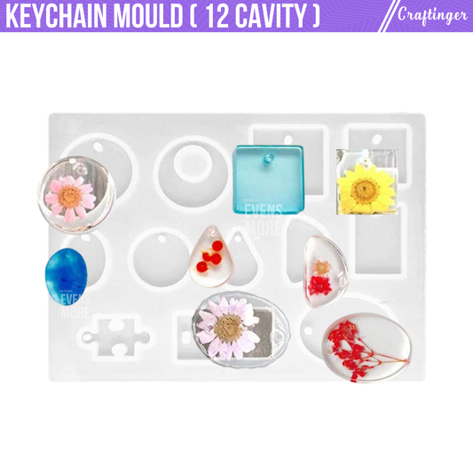 Keychain & Pendant Mould (12 Cavity)