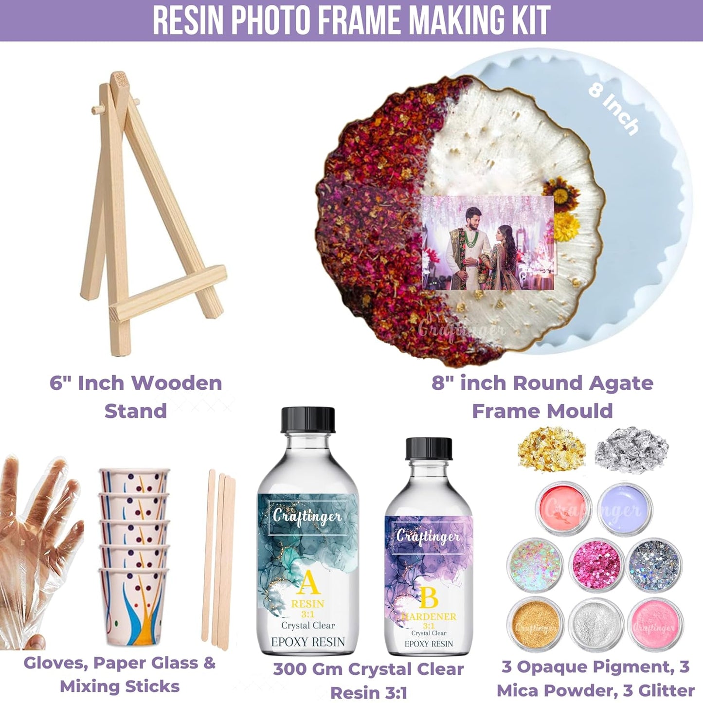 Craftinger Resin Art Photoframe Kit Lite