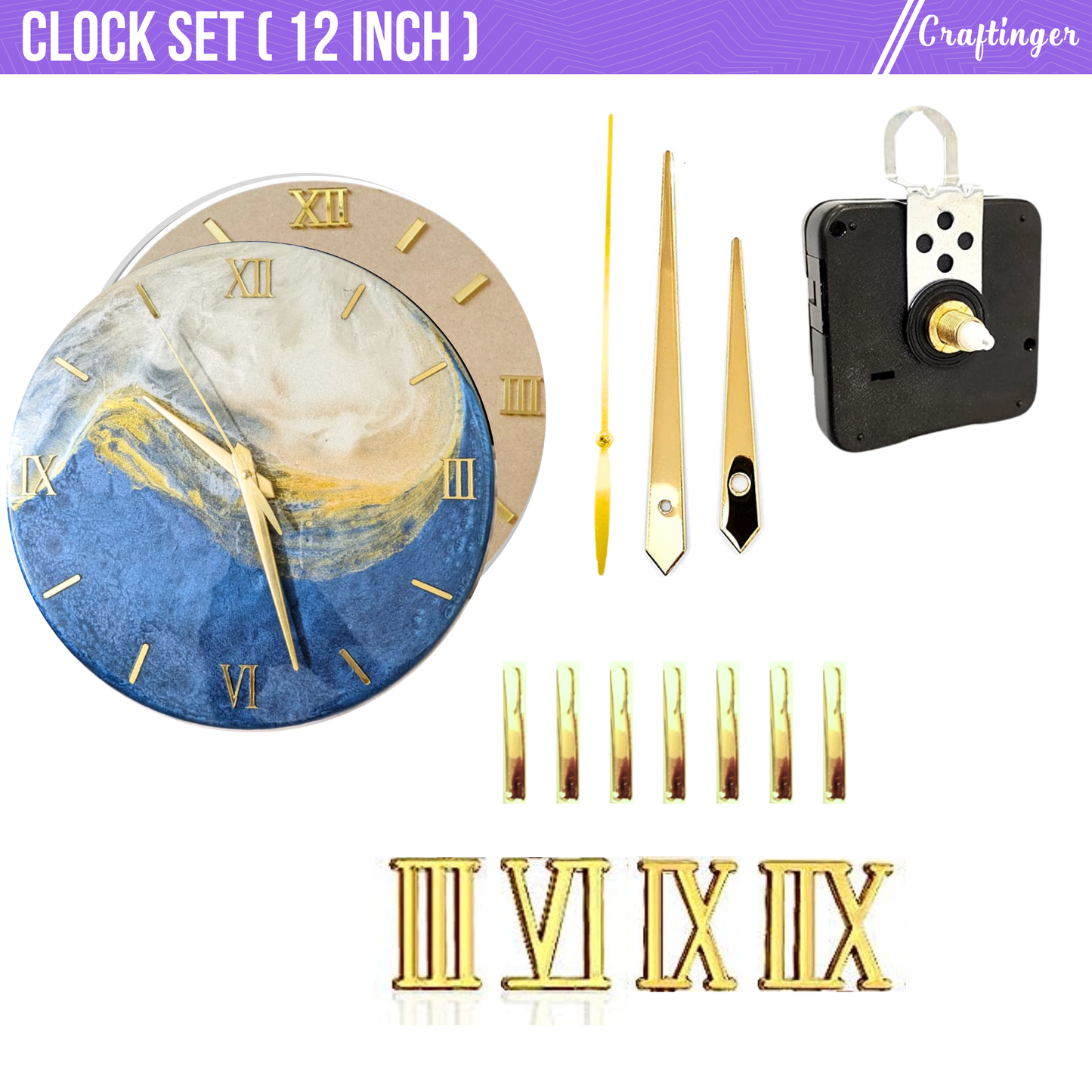 12 inch Clock Set with MDF